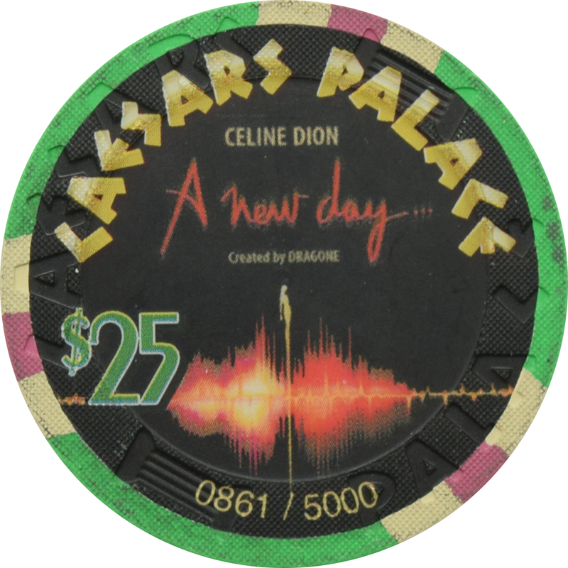 Caesars Palace Casino Las Vegas Nevada $25 Celine Dion Straight Face Chip 2003