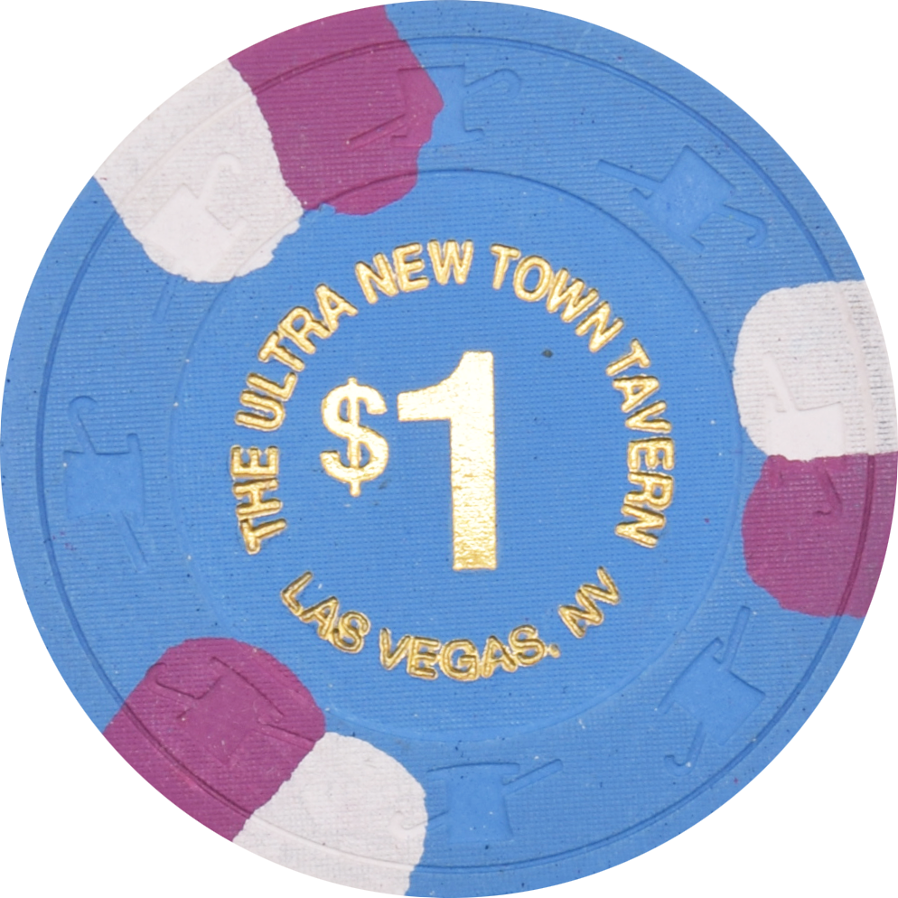 The Ultra New Town Tavern Casino Las Vegas Nevada $1 Chip 1998