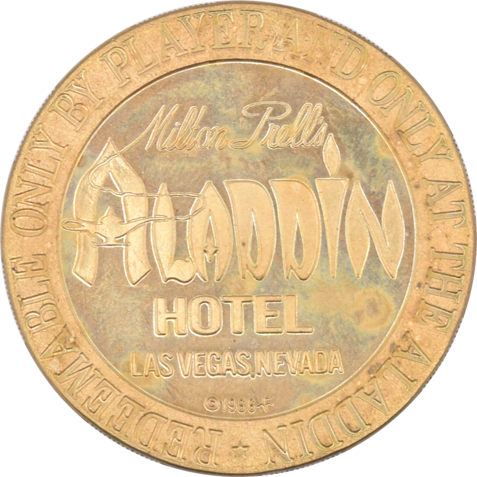 Milton Prell's Aladdin Casino Las Vegas Nevada $1 Token 1966