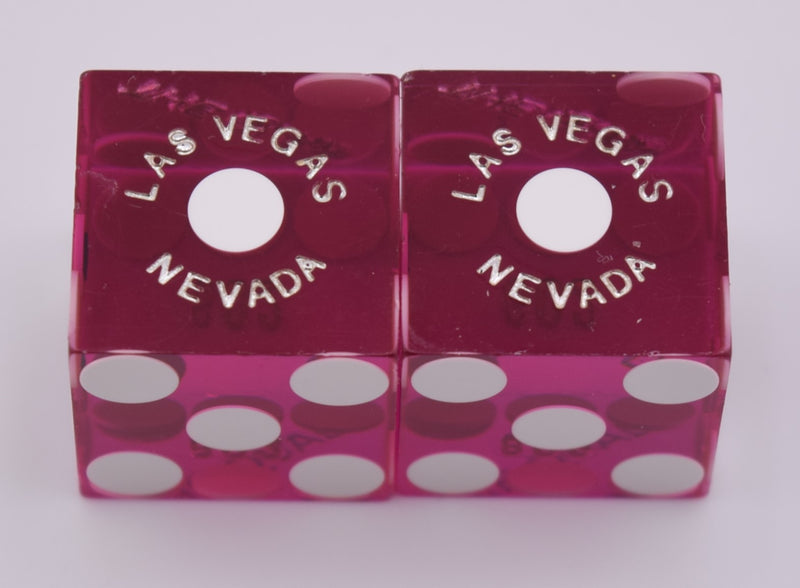 The Quad Casino Las Vegas Nevada Pair of Dice Purple