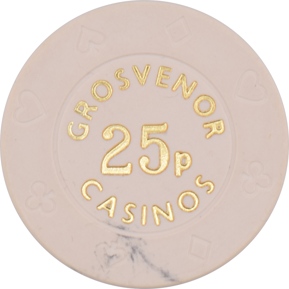 Grosvenor Casinos United Kingdom UK 25p 8Suits Chip