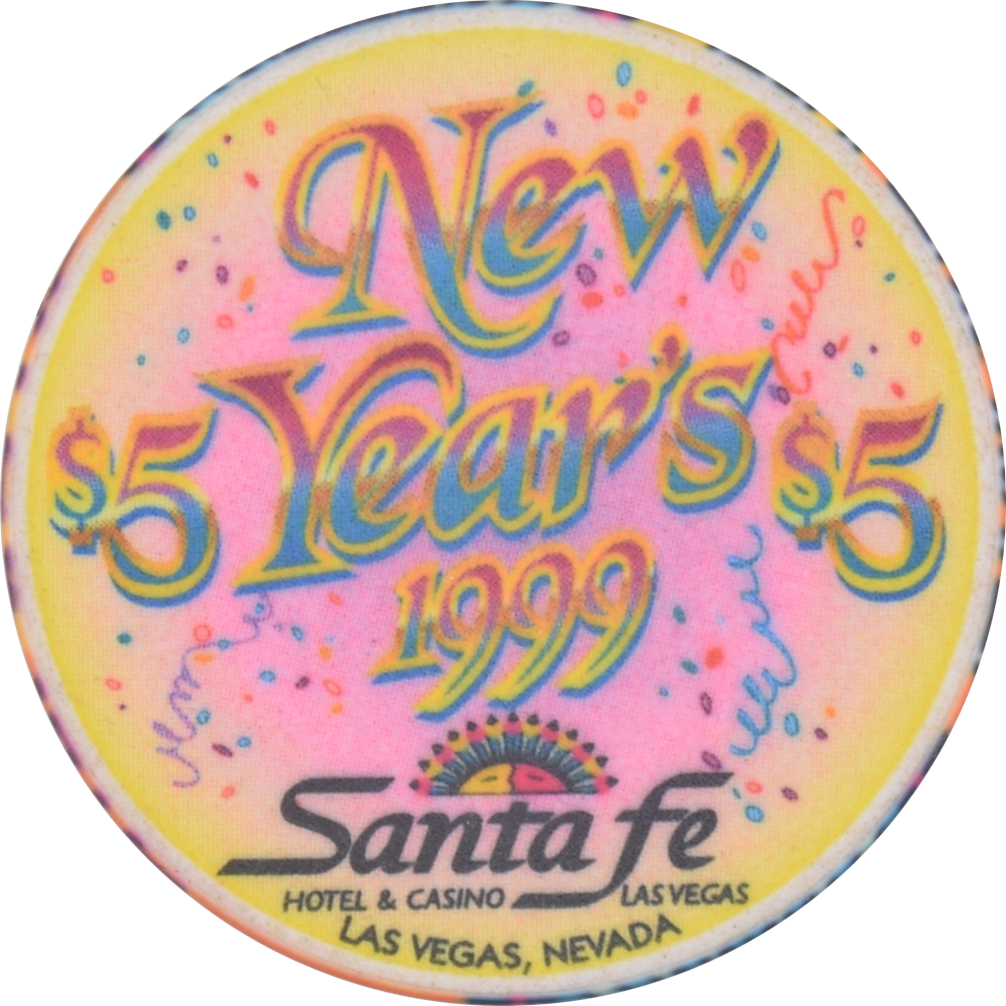 Santa Fe Casino Las Vegas Nevada $5 New Year's Chip 1999