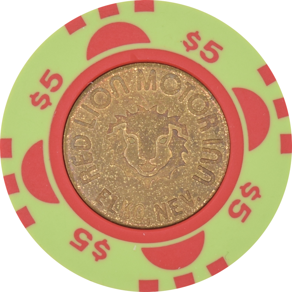 Red Lion Motor Inn Casino Elko Nevada $5 Chip 1972