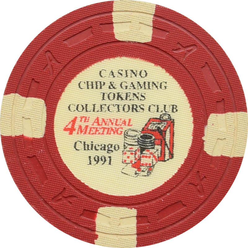 Casino Chips and Gaming Tokens Collectors Club 4th Annual Meeting Chicago Chip 1991