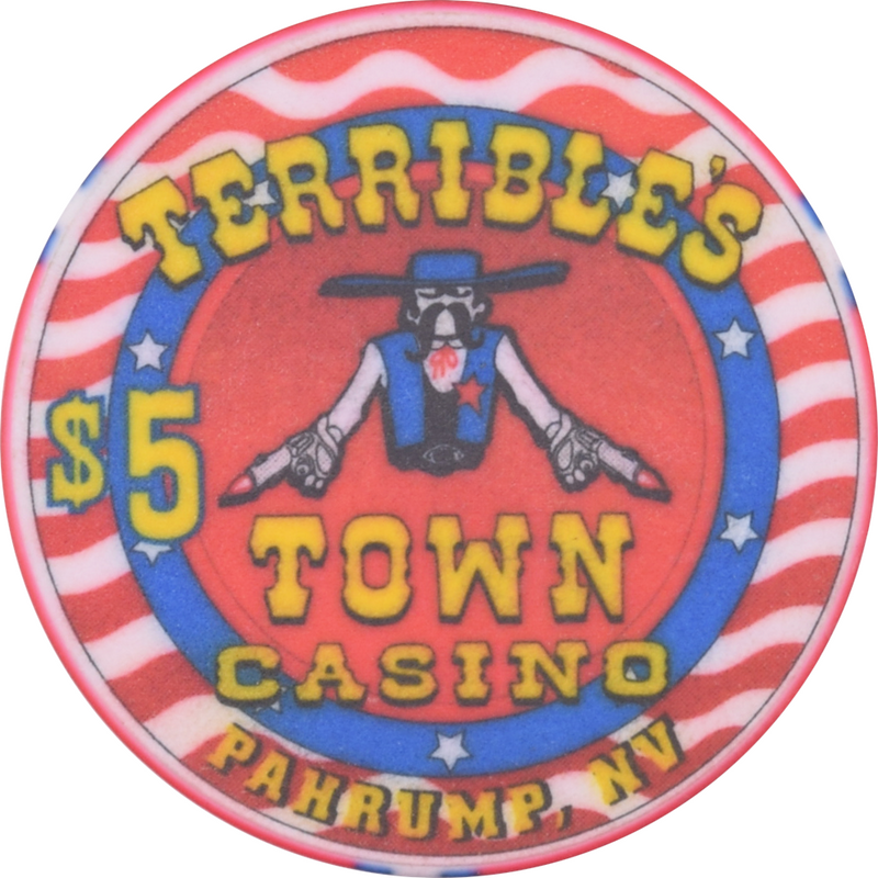 Terrible's Town Casino Pahrump Nevada $5 4th of July Chip 2000