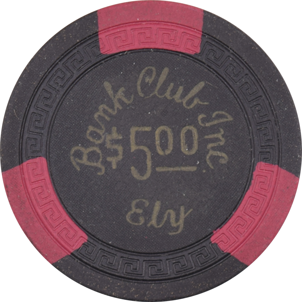 Bank Club Casino Ely Nevada $5 Chip 1937