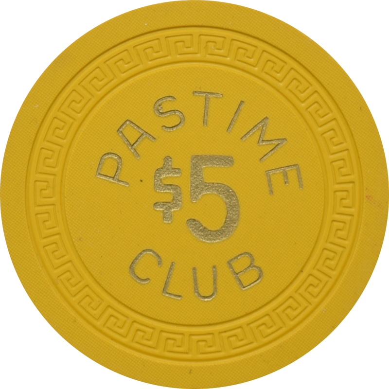 Pastime Club Casino Tonopah Nevada $5 Chip 1956