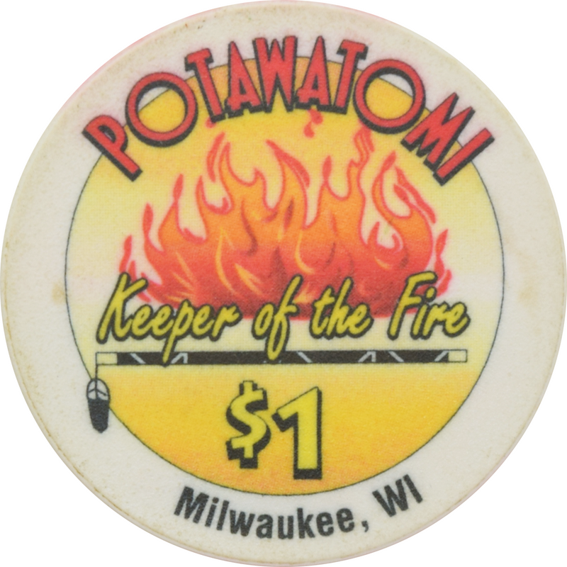 Potawatomi Casino Milwaukee Wisconsin $1 Chip