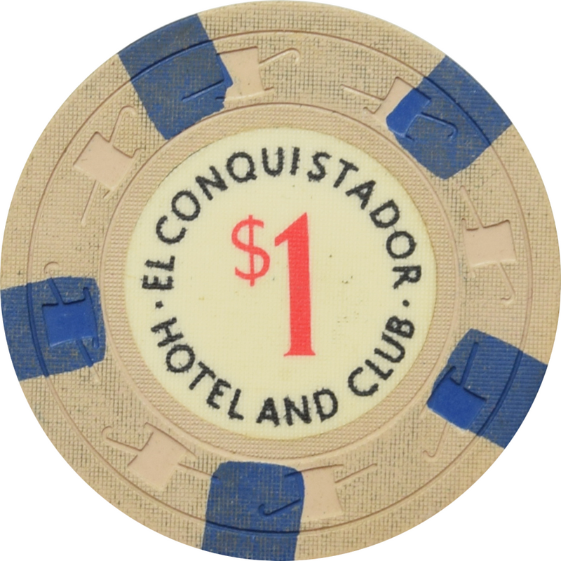El Conquistador Hotel and Club Puerto Rico $1 Chip (Blue Spots)