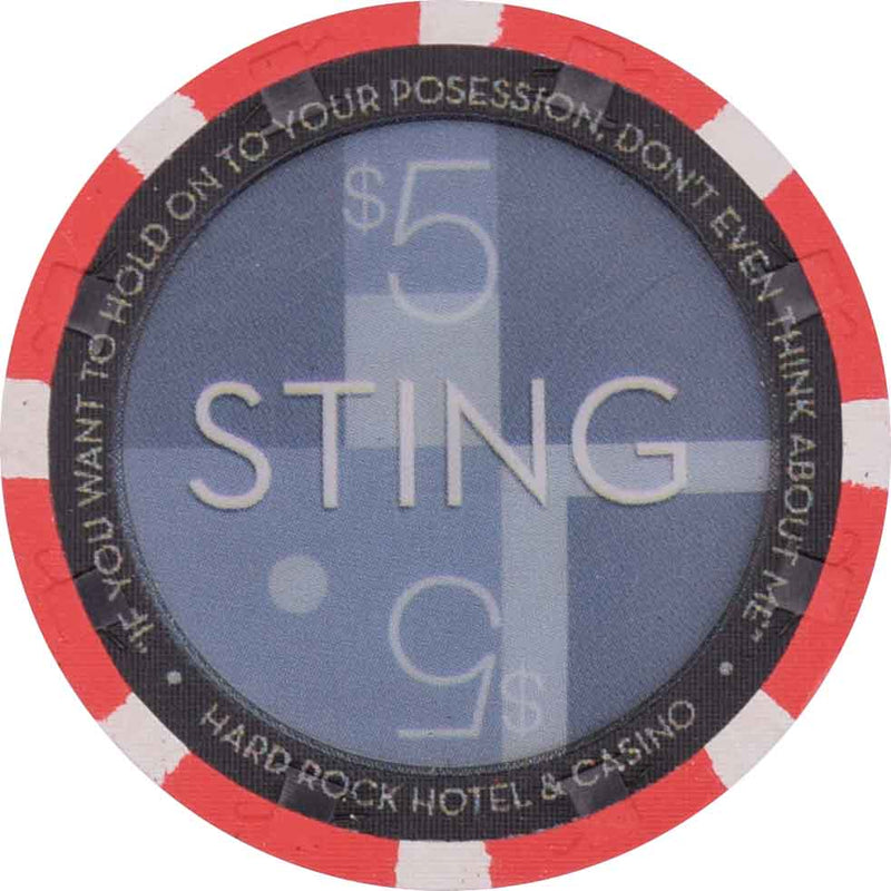 Hard Rock Casino Las Vegas Nevada $5 Sting (Brand New Day) - 1 Pips Chip 2004