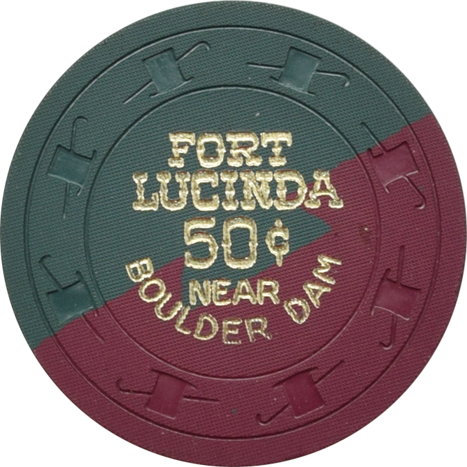 Fort Lucinda Casino Clark County Nevada 50 Cent Green Dovetail Chip 1964