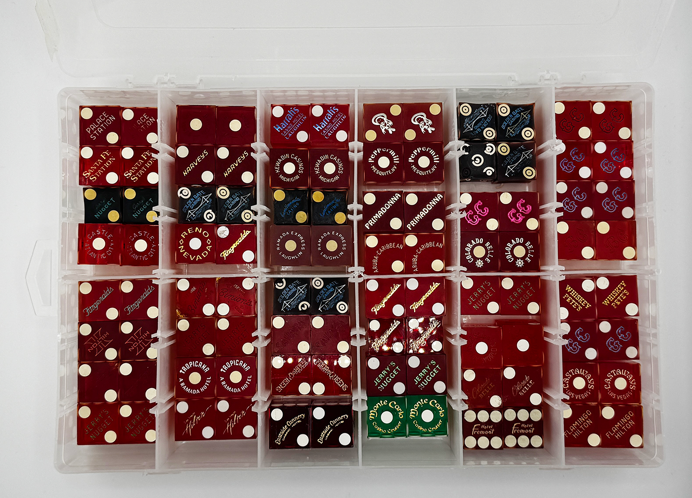 Dice Collection 48 Pairs Multiple Casinos In Protective Box