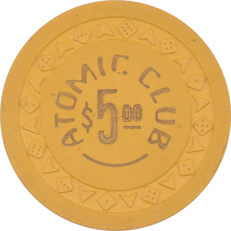 Atomic Club Casino Winnemucca Nevada $5 Chip 1951