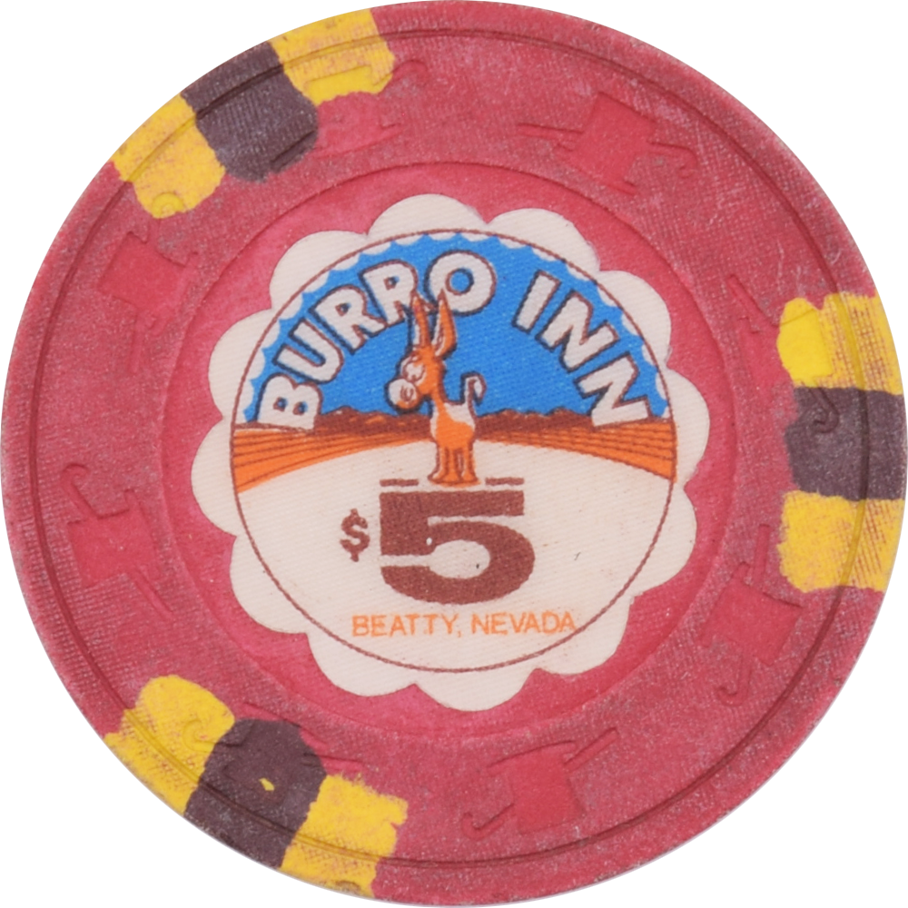 Burro Inn Casino Beatty Nevada $5 Chip 1982