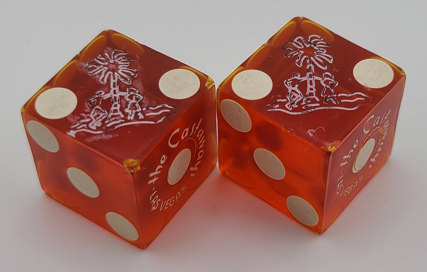 Castaways Casino Las Vegas Nevada Pair of Used Dice 1960's