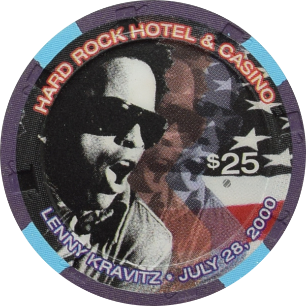 Hard Rock Casino Las Vegas Nevada $25 Lenny Kravitz Chip 2000