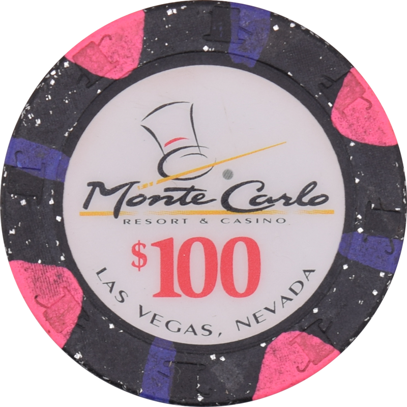 Monte Carlo Casino Las Vegas Nevada $100 Chip 1996