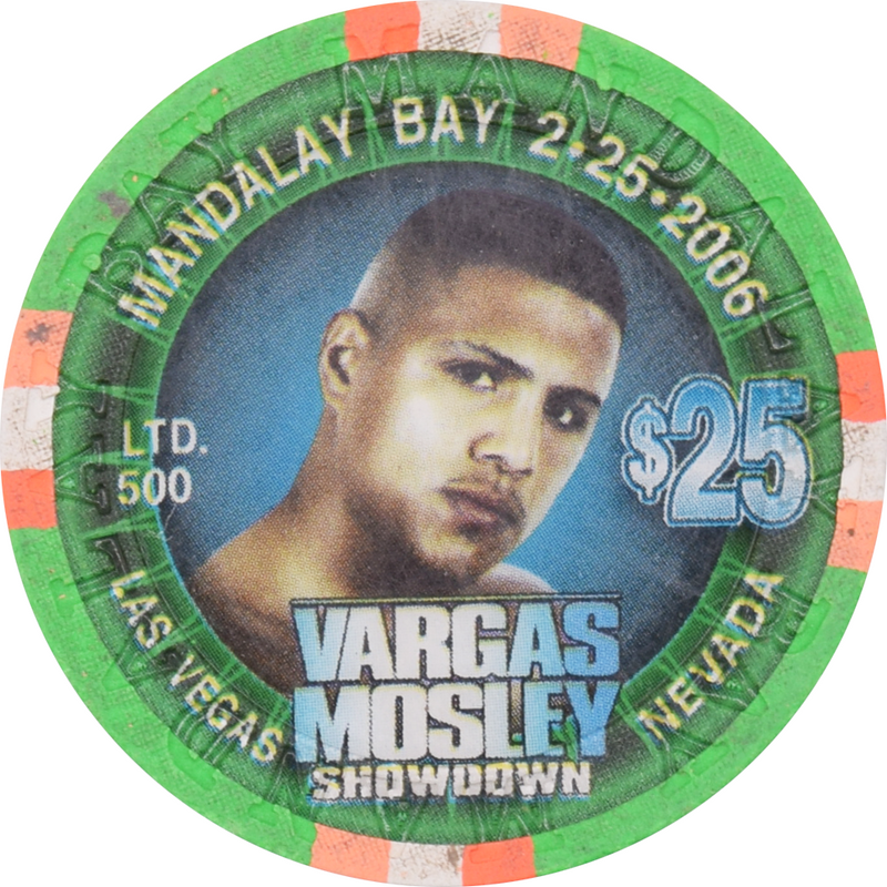 Mandalay Bay Casino Las Vegas Nevada $25 Vargas Mosley Chip 2006