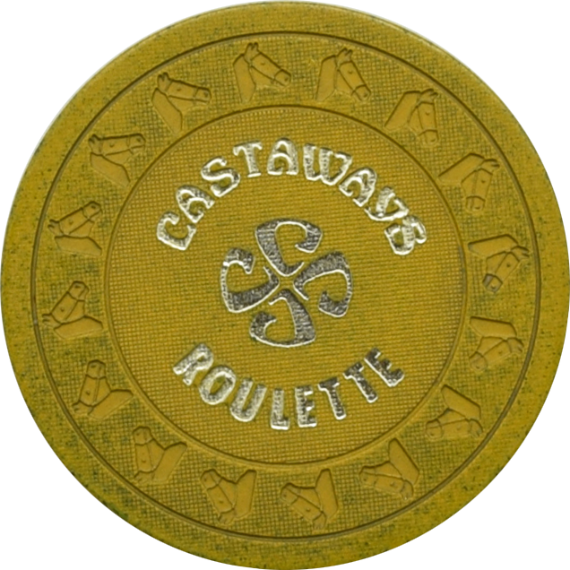 Castaways Casino Las Vegas Nevada Mustard Roulette Chip 1970s