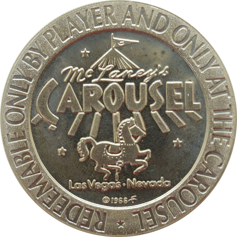 Carousel Casino Las Vegas Nevada $1 Token 1966