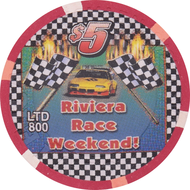 Riviera Casino Las Vegas Nevada $5 Race Weekend Chip 2001
