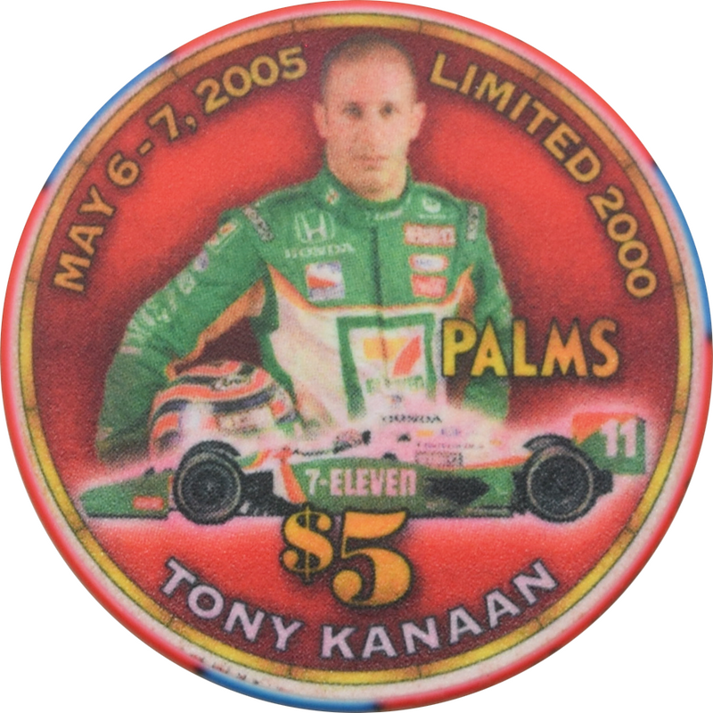 Palms Casino Las Vegas Nevada $5 Tony Kanaan Andretti Green Racing Chip 2005
