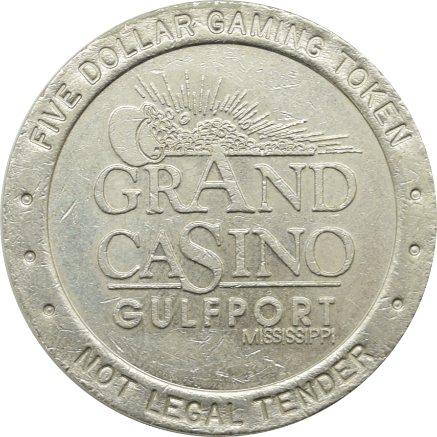 Grand Casino Gulfport Mississippi $5 Token