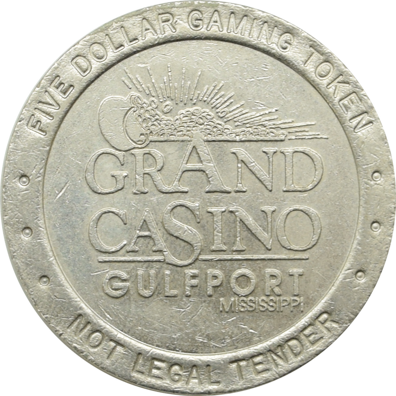 Grand Casino Gulfport Mississippi $5 Token