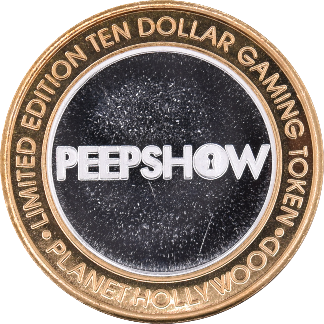 Planet Hollywood Las Vegas "Peepshow" $10 Silver Clad Strike 2009