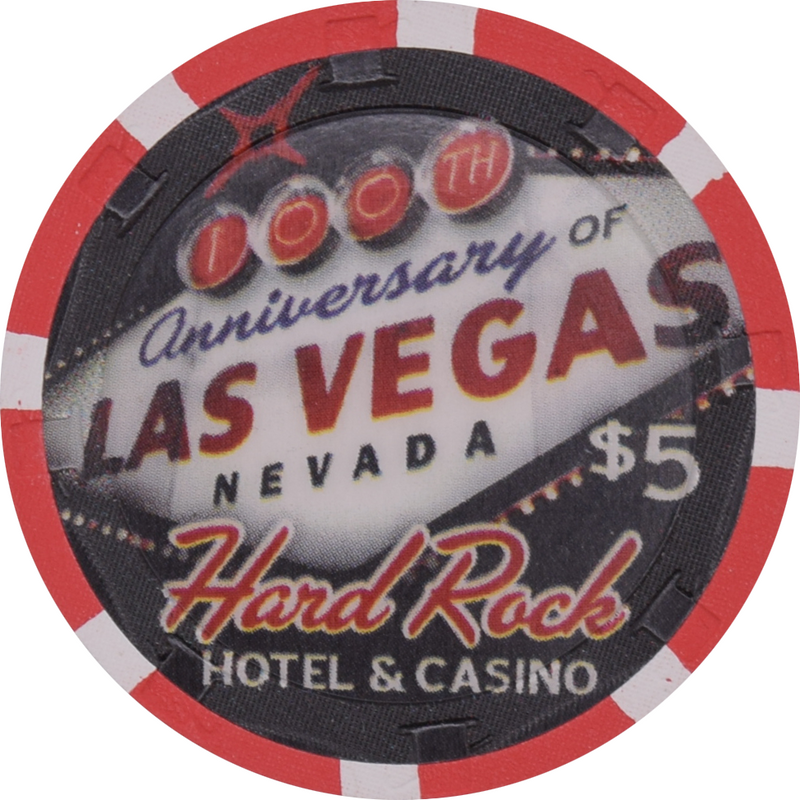 Hard Rock Casino Las Vegas Nevada $5 Las Vegas Centennial Chip 2005
