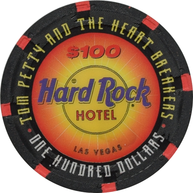 Hard Rock Casino Las Vegas Nevada $100 Tom Petty and the Heart Breakers Chip 1995