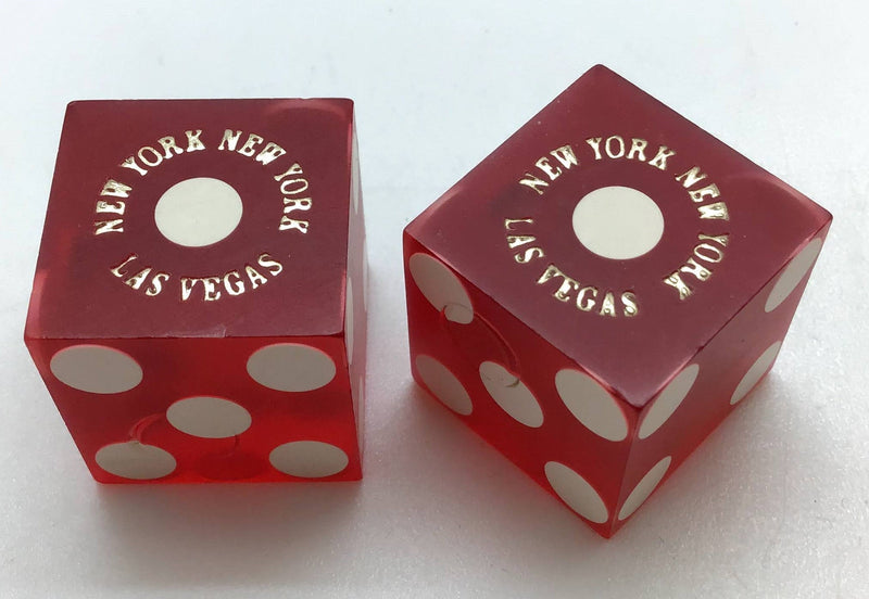 New York New York Las Vegas Nevada Dice Matching Pair Red