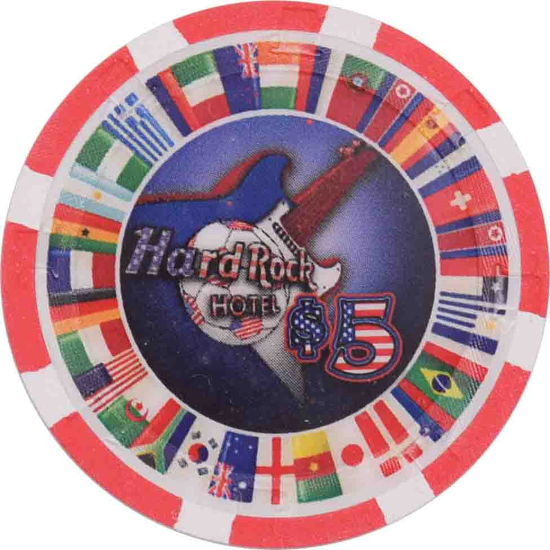 Hard Rock Casino Las Vegas Nevada $5 World Soccer Tournament Chip 2010