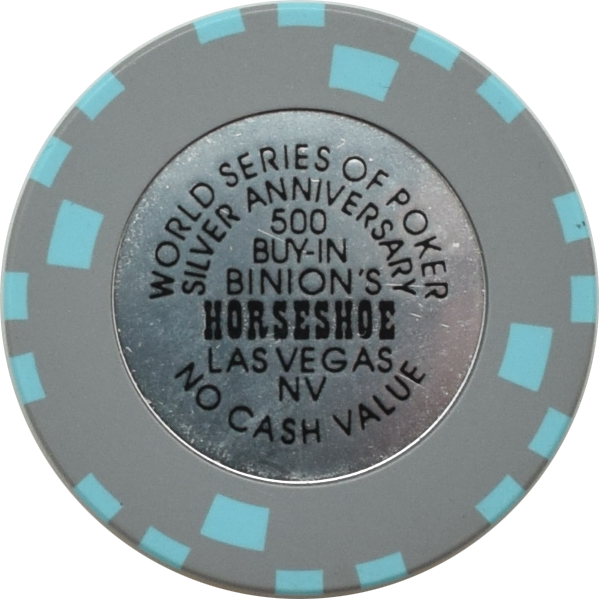 Horseshoe Club (Binion's) Casino Las Vegas Nevada $500 Buy In Silver Anniversary NCV Chip 1994