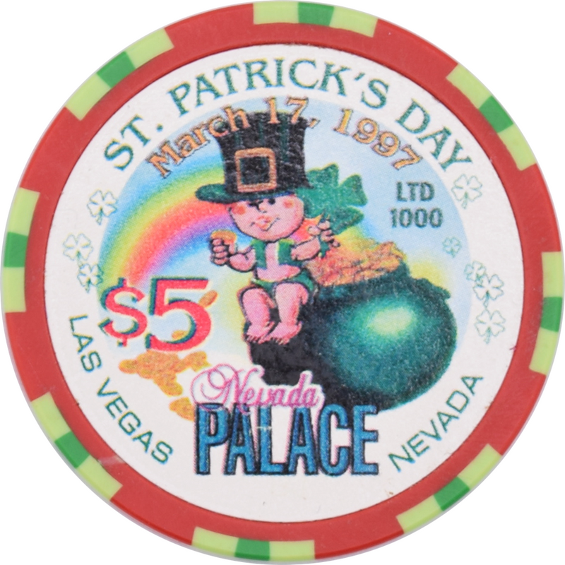 Nevada Palace Casino Las Vegas Nevada $5 St. Patrick's Day Chip 1997