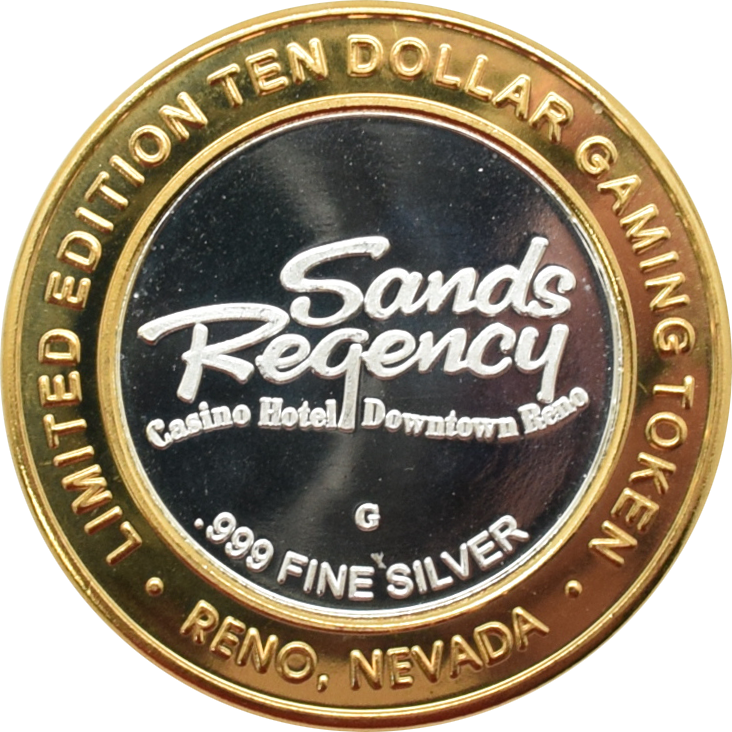 Sands Casino Reno Nevada "Rock N Roll-Sands Sizzling Summer" $10 Silver Strike .999 Fine Silver 2005