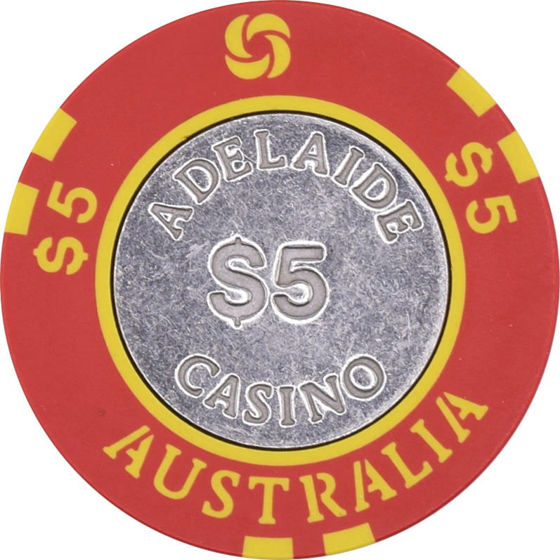 Adelaide Casino Adelaide SA Australia $5 Chip
