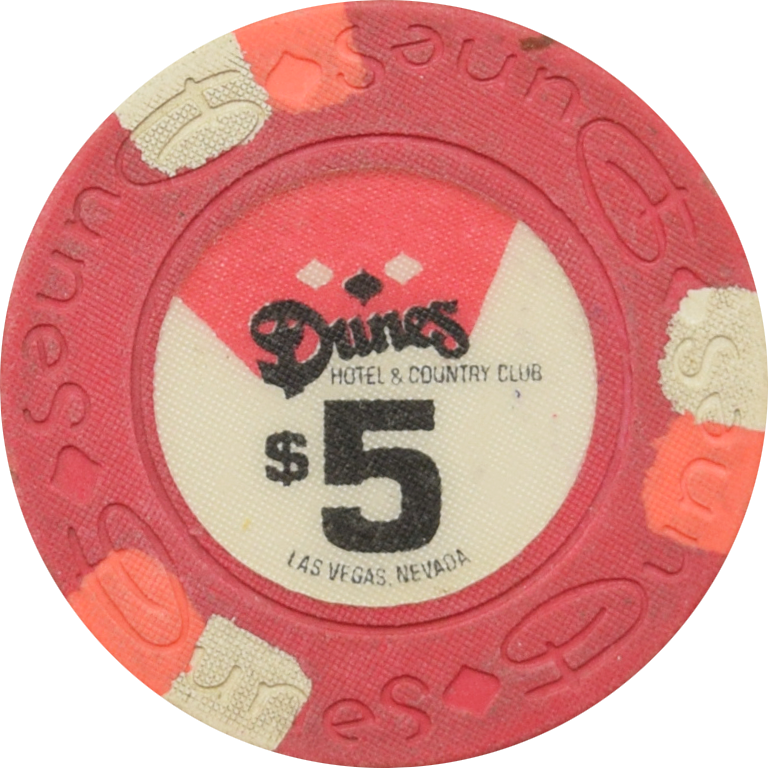 Dunes Casino Las Vegas Nevada $5 Chip 1960s (Better Condition)