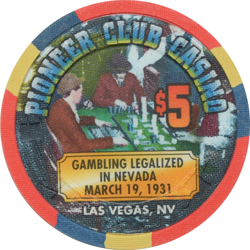 Pioneer Club Casino Las Vegas Nevada Gambling Legalized in Nevada 1931 Chip 1995