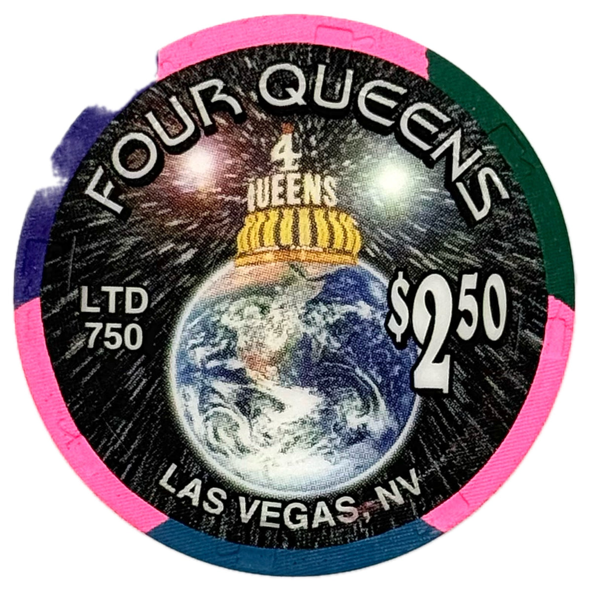 Four Queens Casino Las Vegas NV $2.50 Millennium Chip 1999