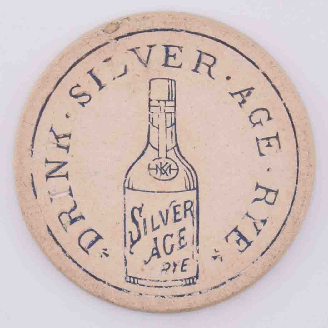 Silver Age Rye Allegheny Pennsylvania White Advertisement Chip