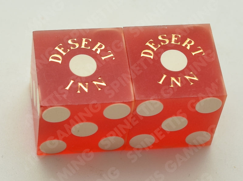 Desert Inn (DI) Casino Las Vegas Nevada Pair of Red Matching Number Dice