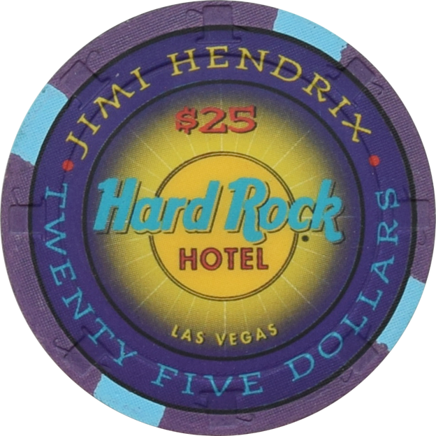 Hard Rock Casino Las Vegas Nevada $25 Jimi Hendrix Chip 1995