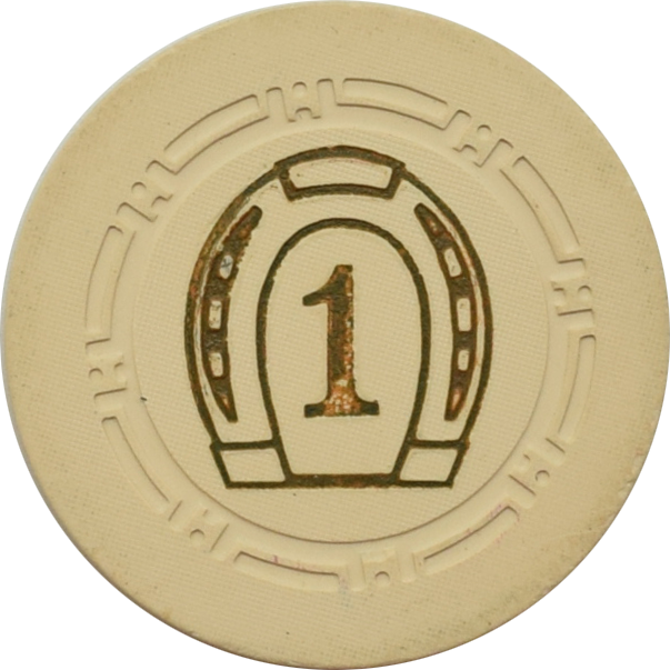 Horseshoe Club (Binion's) Casino Las Vegas Nevada Beige 1 Roulette Chip 1951