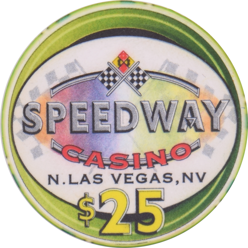 Speedway Casino Las Vegas Nevada $25 Ceramic Chip