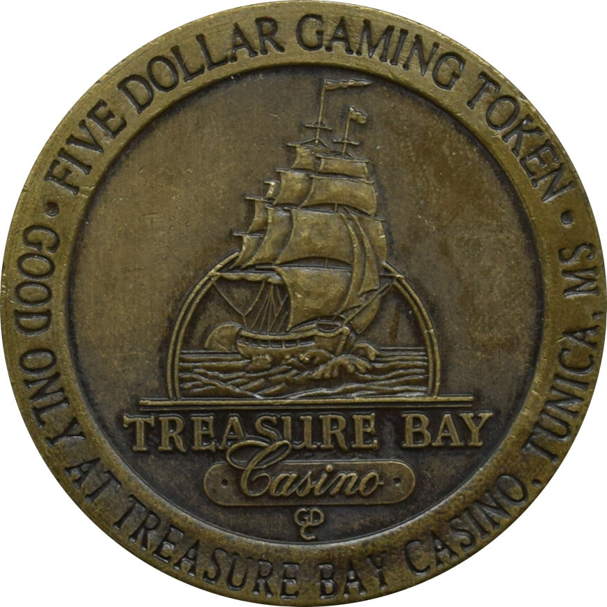 Treasure Bay Casino Tunica Mississippi $5 Token