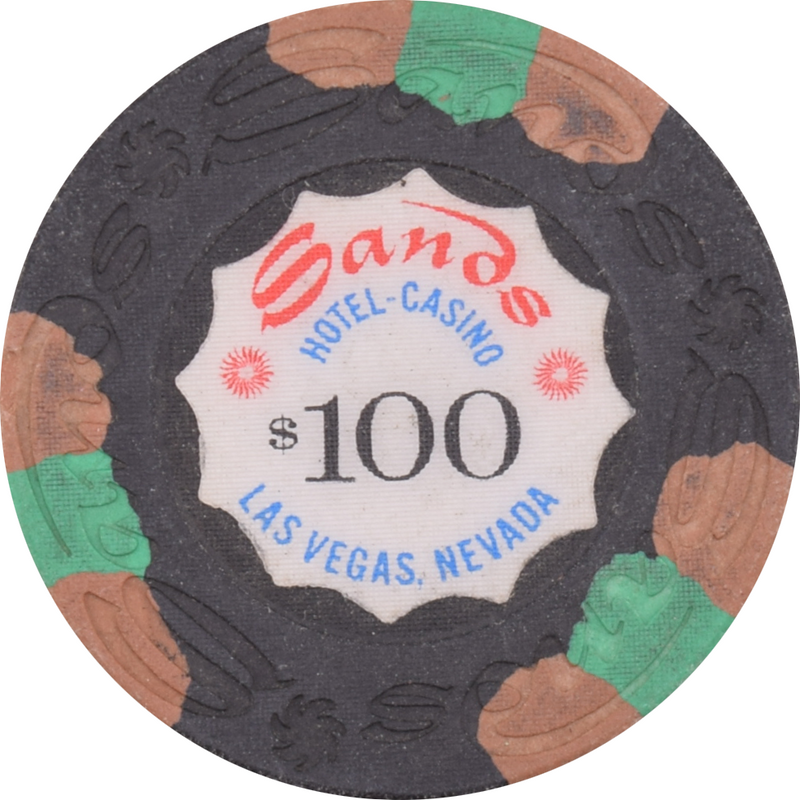 Sands Casino Las Vegas Nevada $100 Chip 1970s