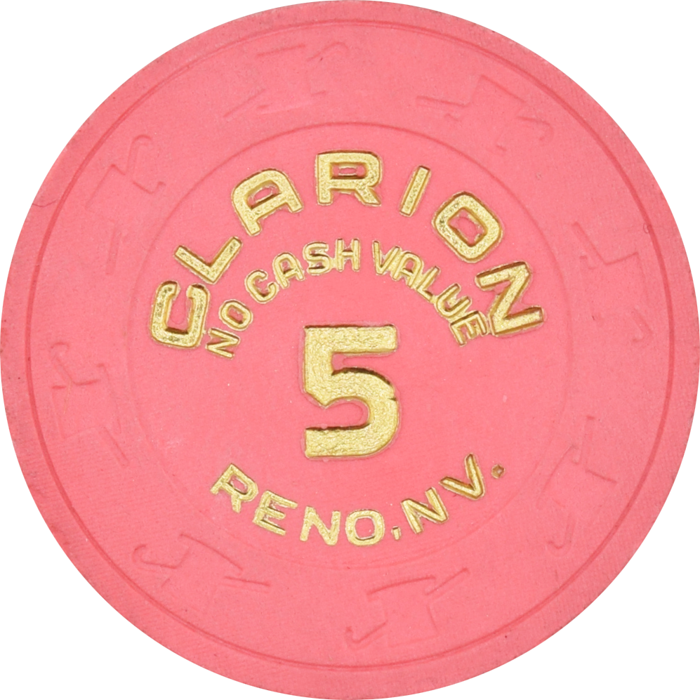 Clarion Inn Reno Nv Clarion Hotel Casino Reno Nevada 5 NCV Hot Stamp Chip 1990s