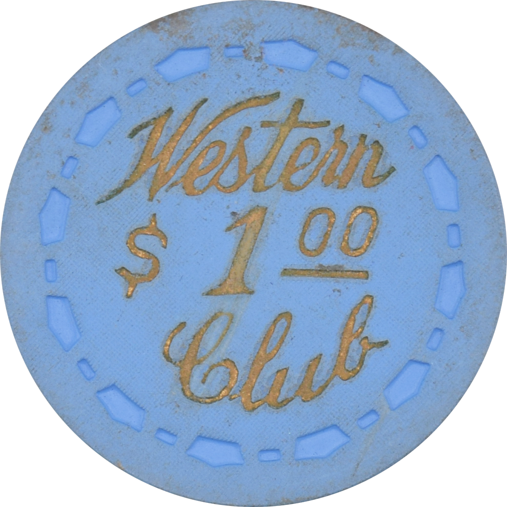 Western Club Casino Gardena California $1 Chip