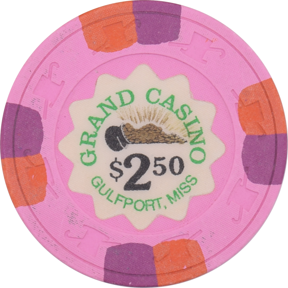 Grand Casino Gulfport Mississippi $2.50 Chip